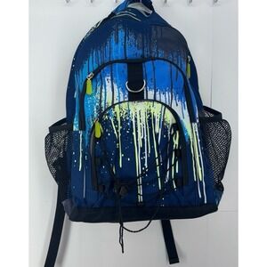 Pottery Barn Blue Paint Splatter /Drip Backpack (17 inch)